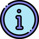 a blue and black circle with a letter in it